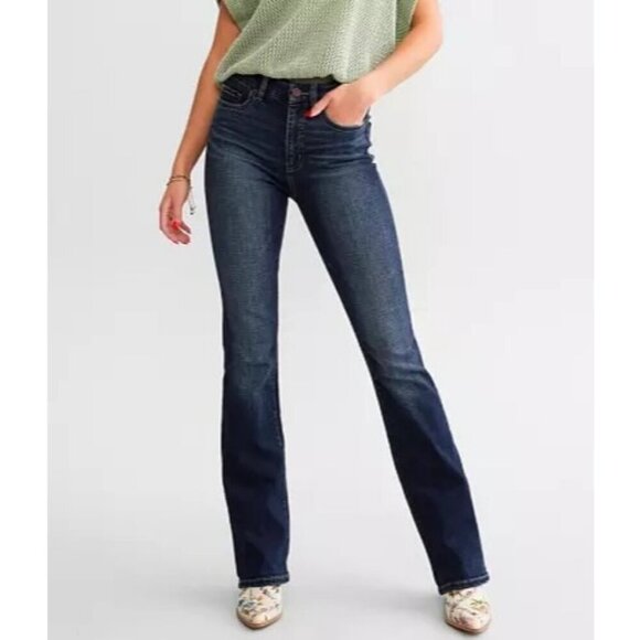 BKE Denim Parker Tailored Boot Cut Leg Stretch Jean Dark Wash Blue Women 31x28.5 - Picture 3 of 16